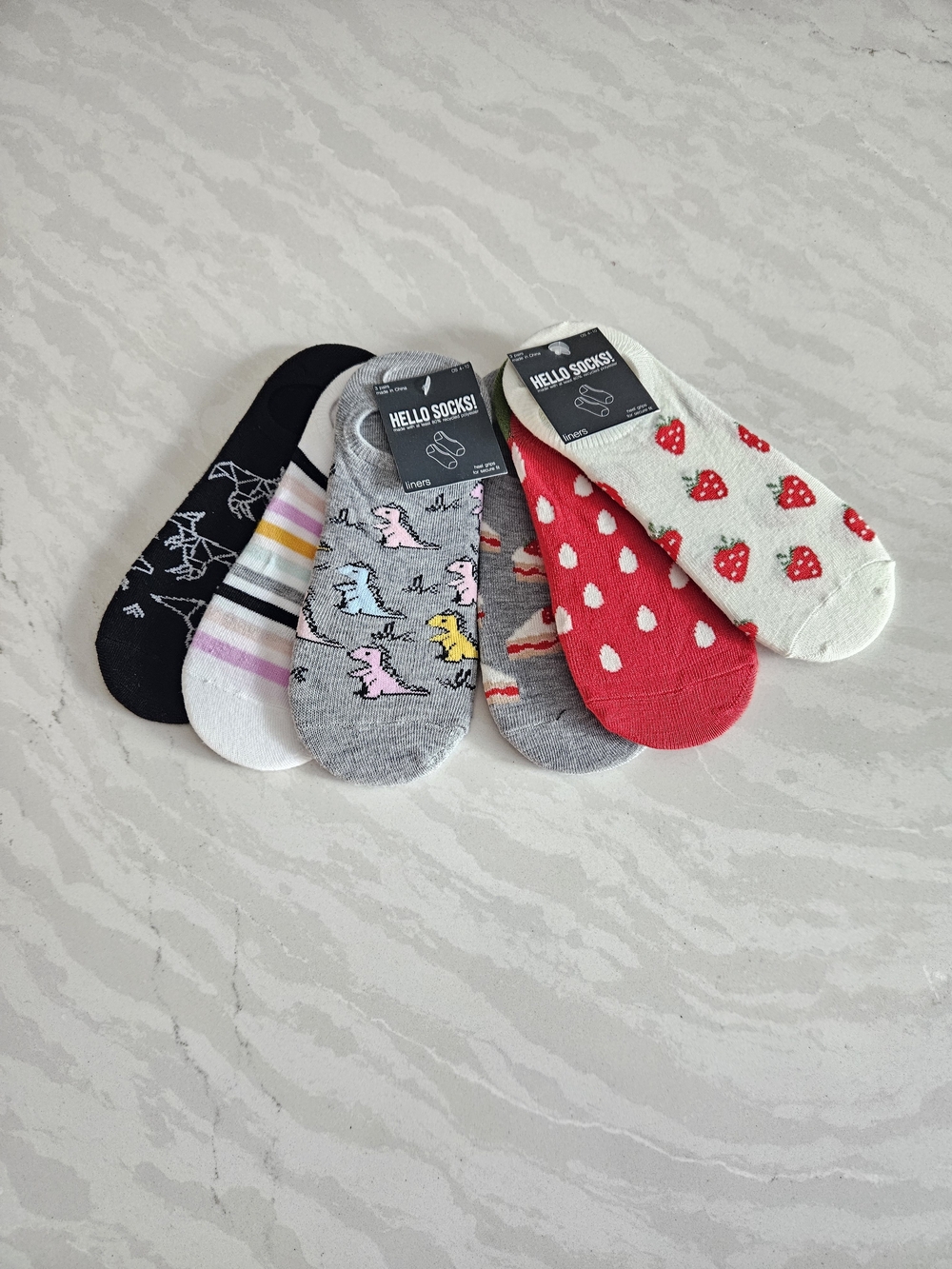 Hello Socks! Kids No-Show Sock Pack - 6 Pairs
